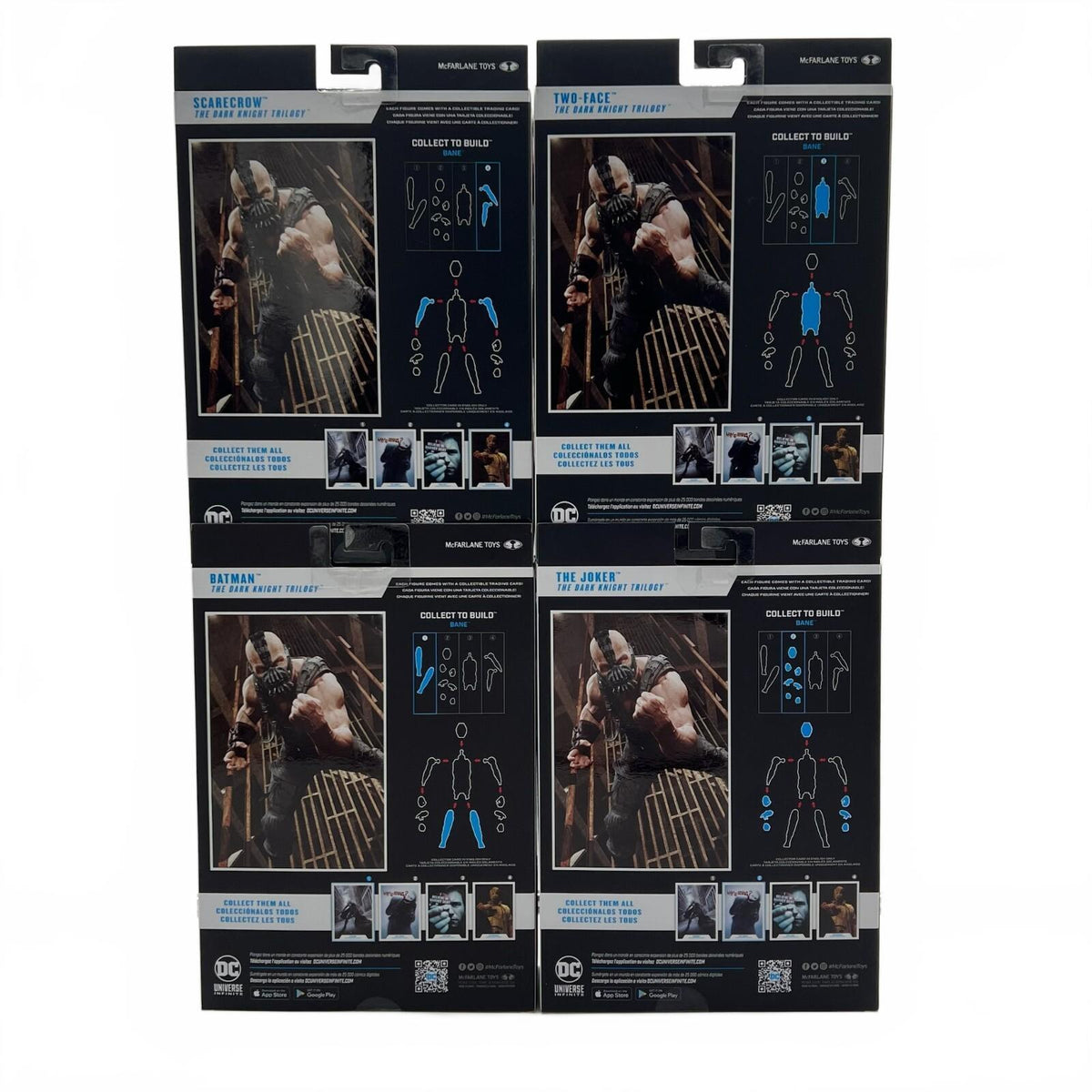 DC McFarlane Batman (The Dark Knight Trilogy) Lot of 4 7” Action Figures Bane BAF