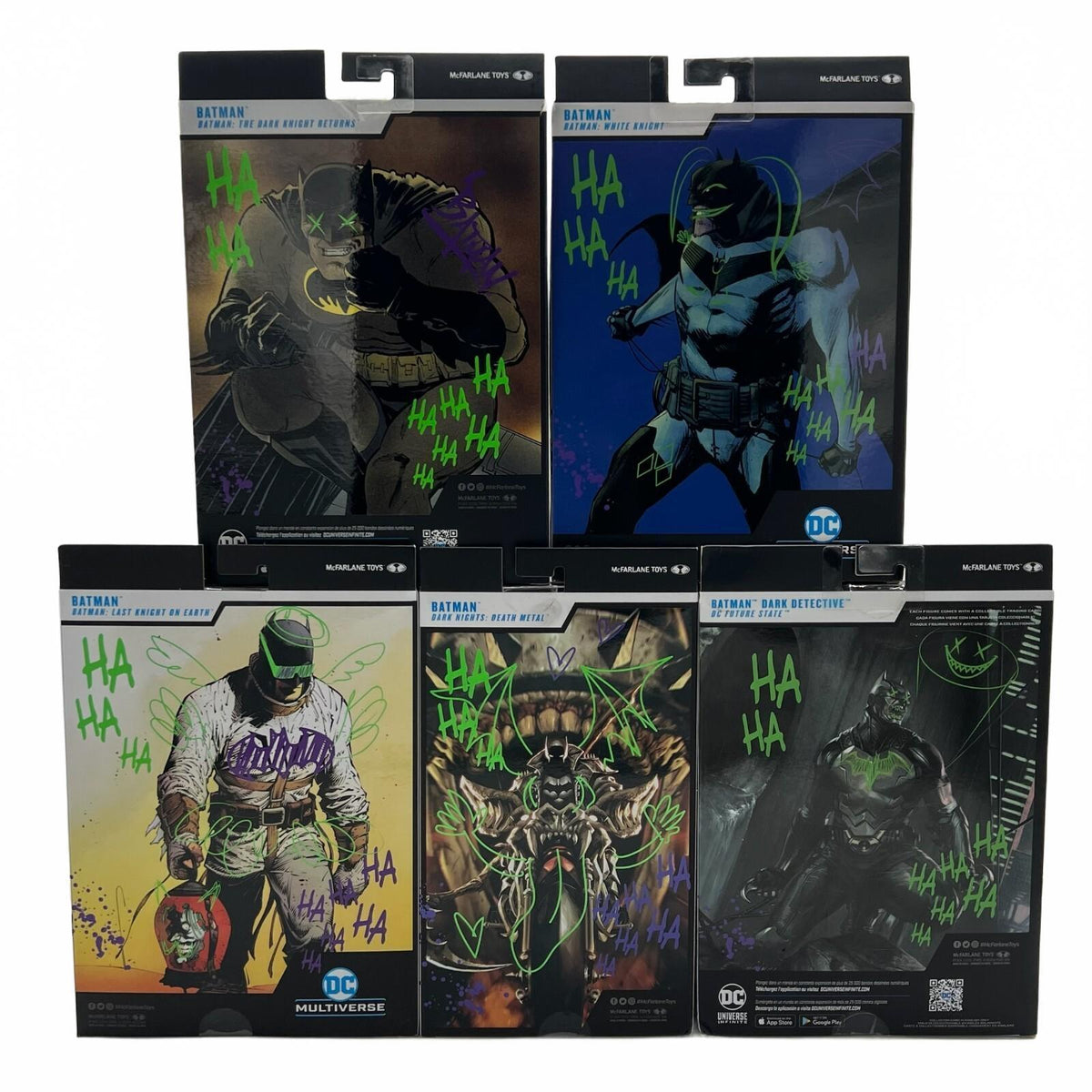 DC McFarlane Batman Jokerized Lot of 5 7” Action Figures