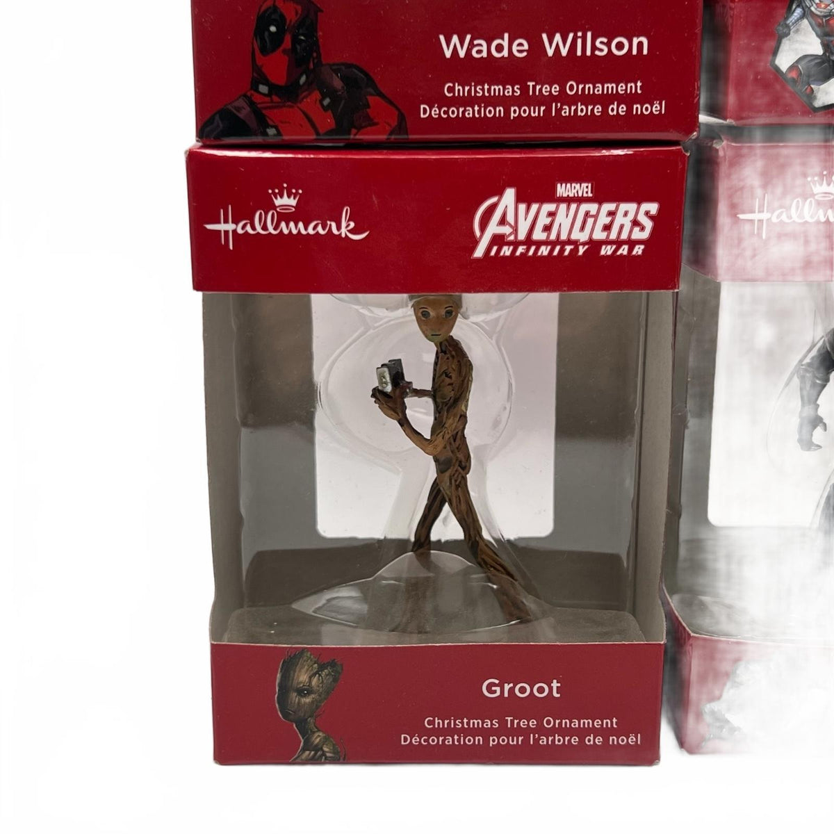 Marvel Hallmark Lot of 4 - Deadpool, Groot, Black Panther, Ant-Man
