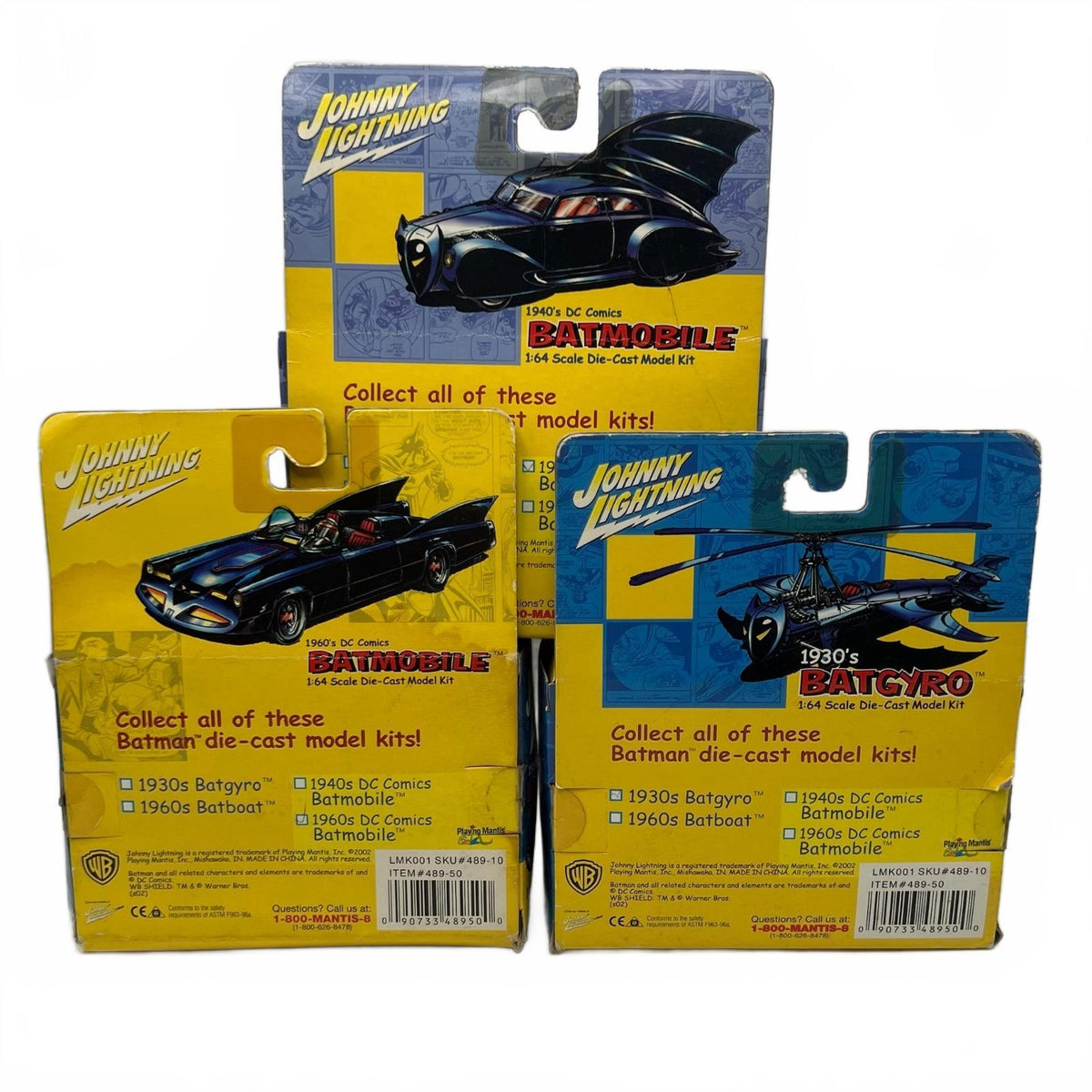 DC Johnny Lightning Batman Vehicle Lot of 1:64 Diecast Miniatures