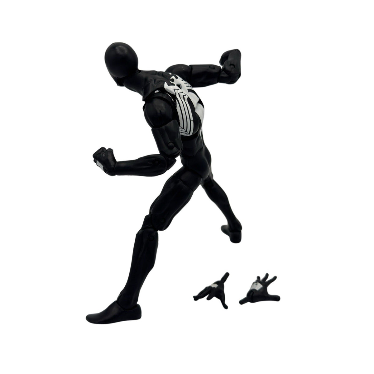 Marvel Legends Symbiote Black Suit Spider-Man 6" Figure Sandman BAF Wave Hasbro