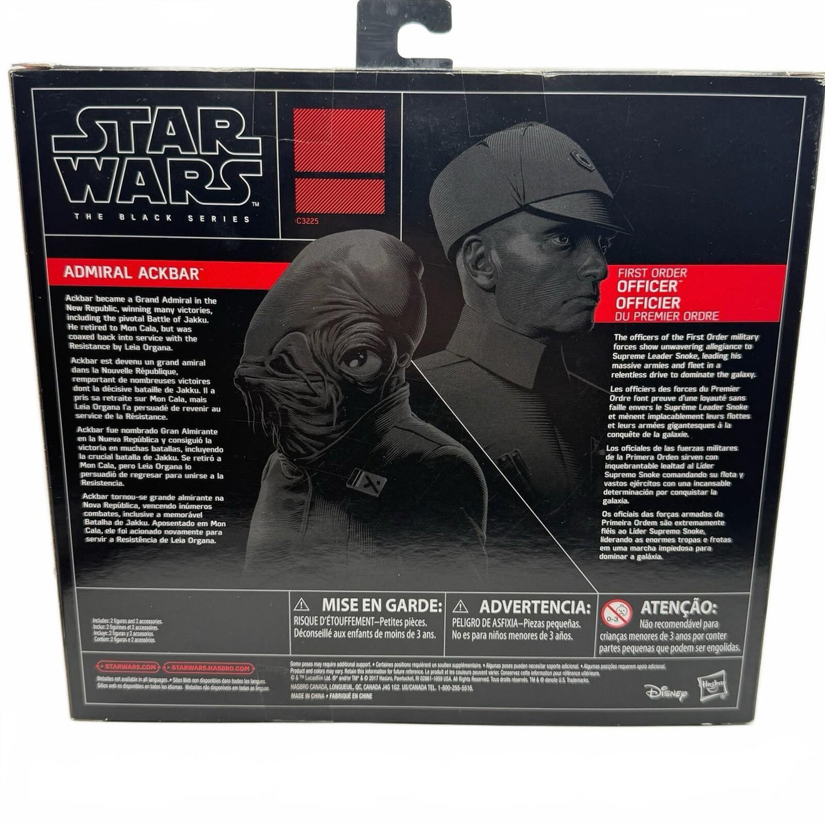 Star Wars The Black Series 6 Inch Admiral Ackbar and First Order Officer Action