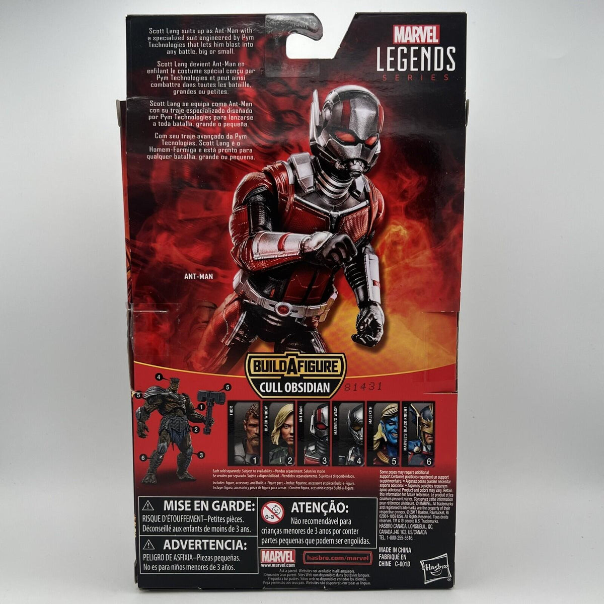 Marvel Legends Ant-Man Action Figure 2018 BAF Cull Obsidian