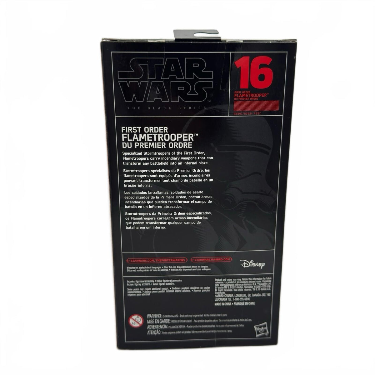 Hasbro Star Wars The Black Series 6“ First Order Flametrooper Figure #16