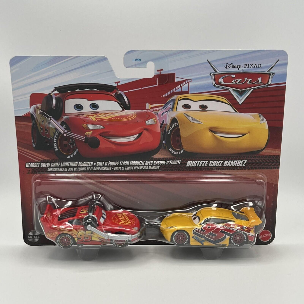 Mattel Disney Pixar Cars Crew Chief Lightning McQueen & Cruz Ramirez Diecast Car