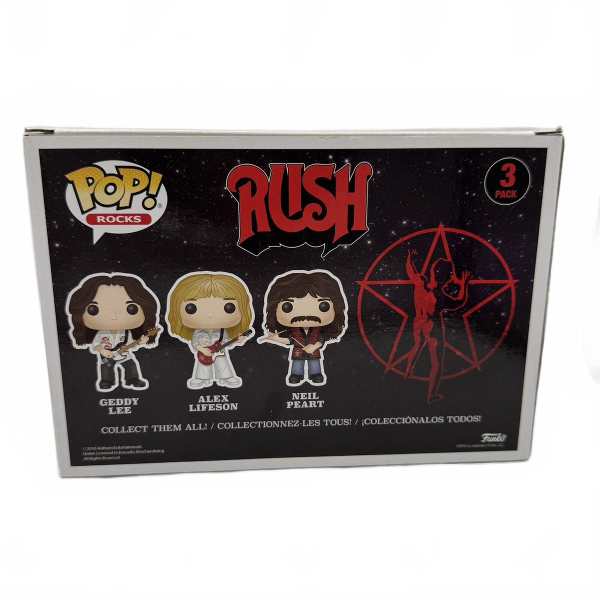 Funko Pop! : Rocks - RUSH 3-Pack Geddy Lee, Alex Lifeson, & Neil Peart FANEXPO