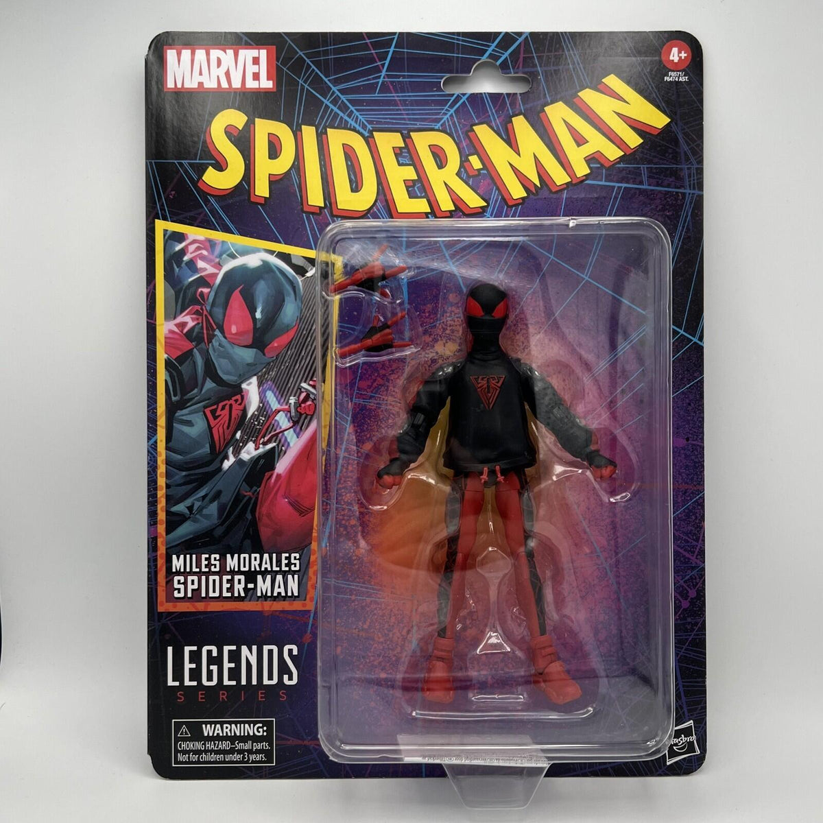 Marvel Legends Miles Morales Spider-Man Action Figure 2023 Retro Card Series