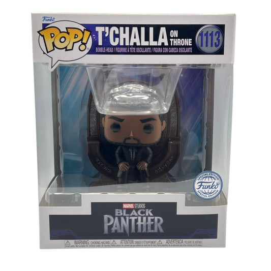 Funko Pop 1113 T'Challa On Throne Black Panther Deluxe Exclusive