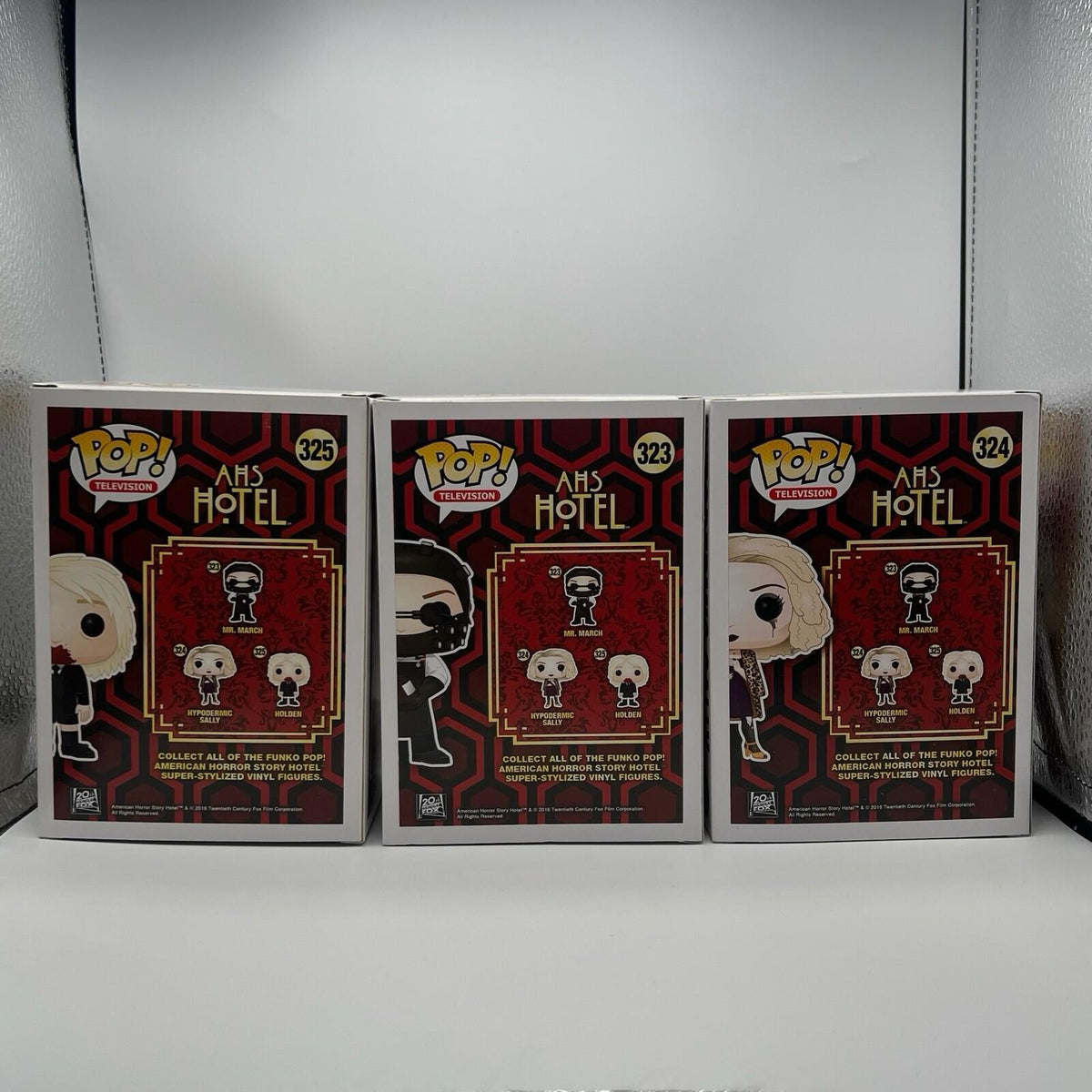 Funko POP Television: AHS Hotel 323 Mr. March, 324 Sally, and 325 Holden Lot