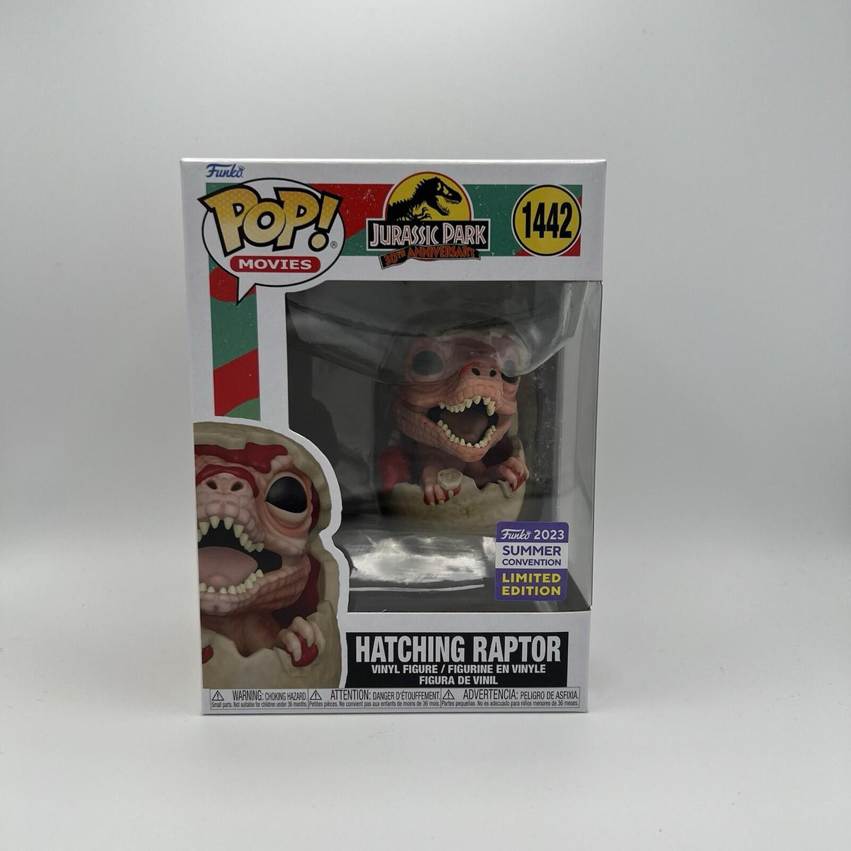 Funko Pop! Hatching Raptor Jurassic Park SDCC Exclusive MINT