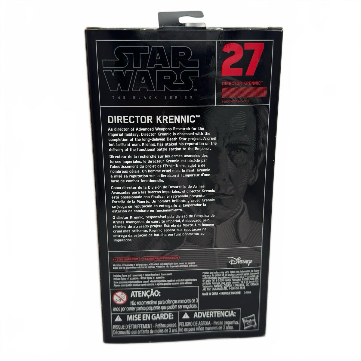 STAR WARS ROGUE ONE BLACK SERIES 6" INCH DIRECTOR KRENNIC FIGURE #27 New