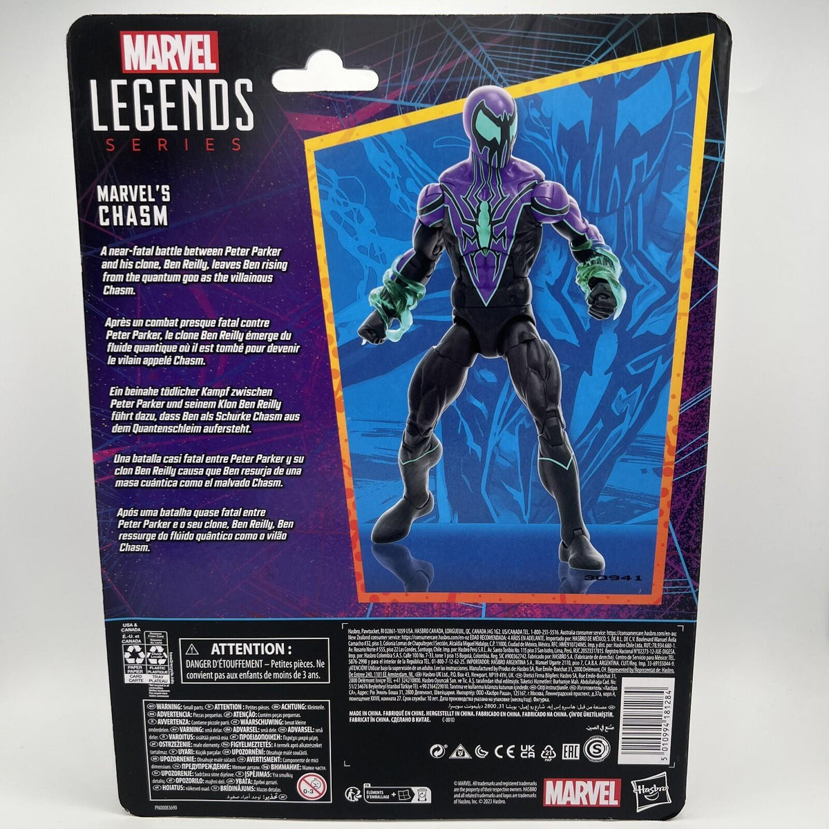 Marvel Legends Chasm Spider-Man Action Figure 2023 Retro Card Series