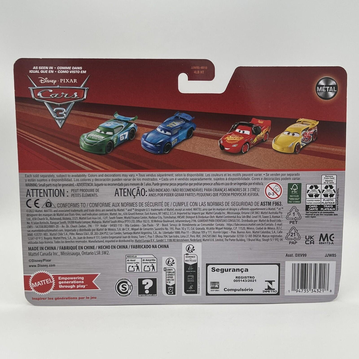 Mattel Disney Pixar Cars Crew Chief Lightning McQueen & Cruz Ramirez Diecast Car