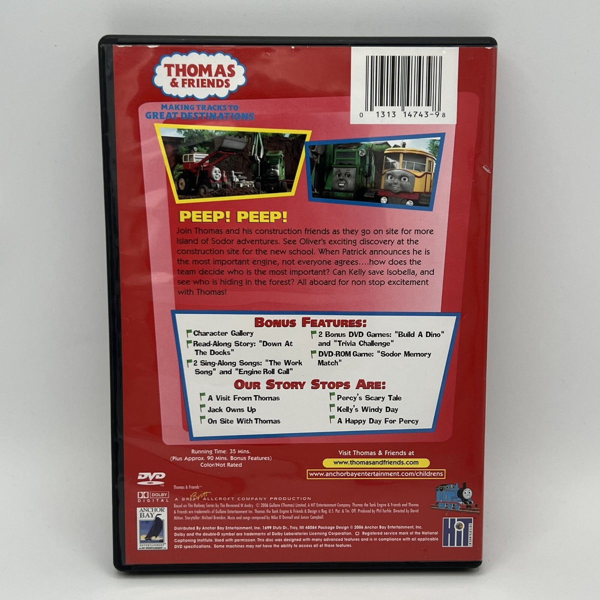 Thomas & Friends On Site With Thomas DVD Anchor Bay 2006