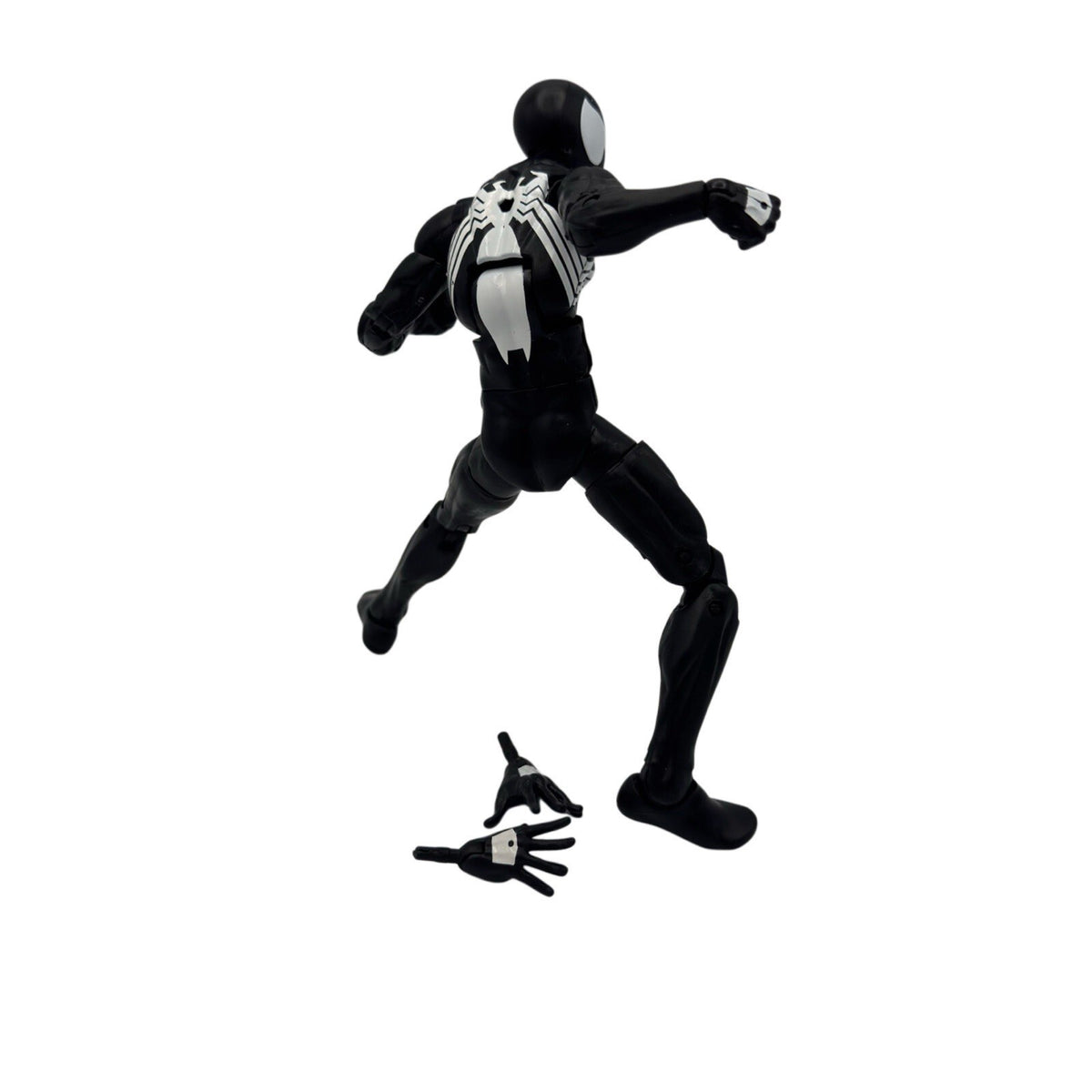 Marvel Legends Symbiote Black Suit Spider-Man 6" Figure Sandman BAF Wave Hasbro