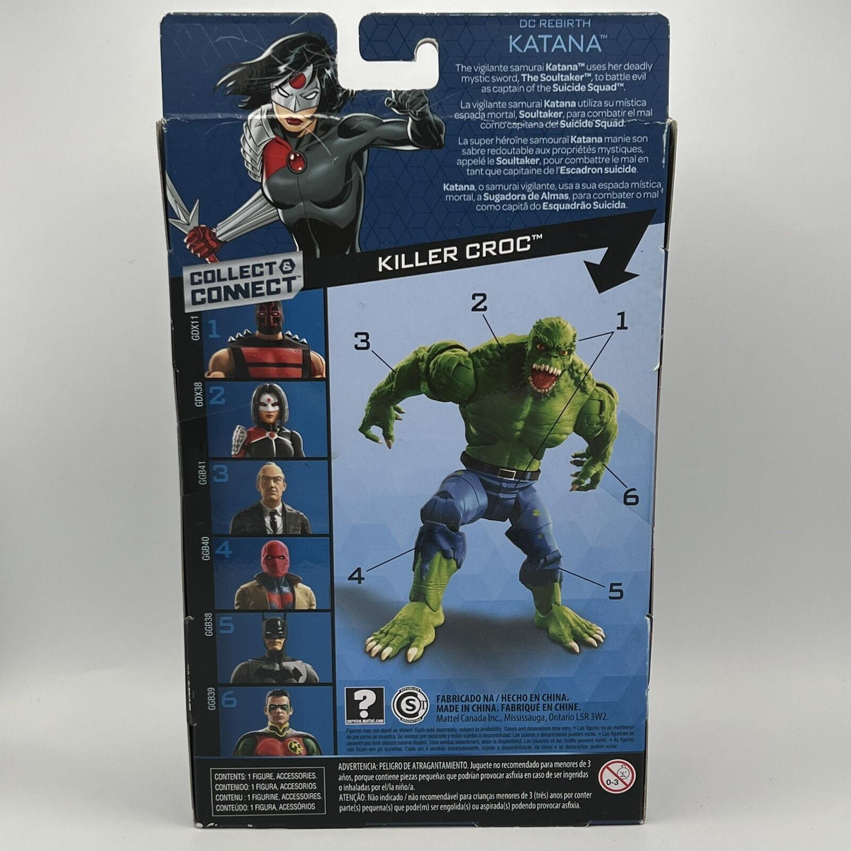 DC Multiverse Katana Action Figure BAF Killer Croc Wave