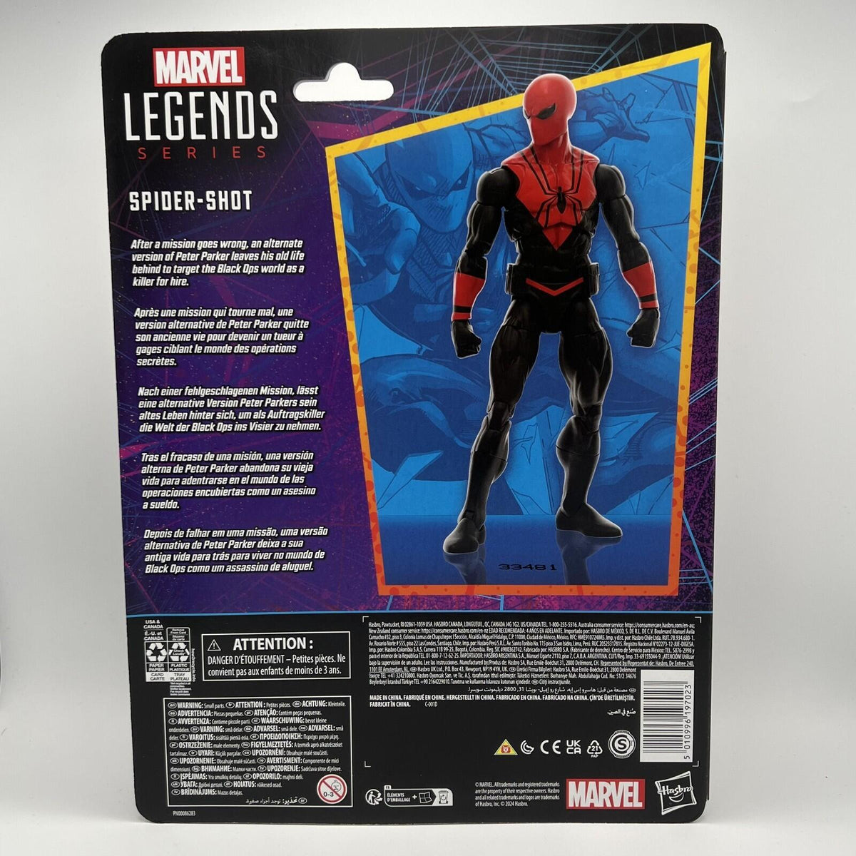Marvel Legends Spider-Shot Assassin Action Figure 2024 Retro Card Series