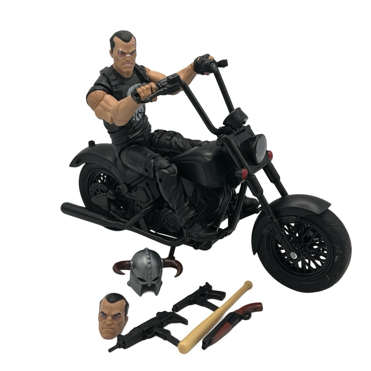Hasbro Marvel Legends Punisher Action Figure with Motorcycle Deluxe Loose