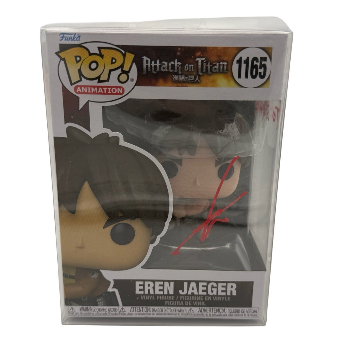 Yuki Kaji signed Eren Jaeger 1165 Funko Pop Attack on Titan