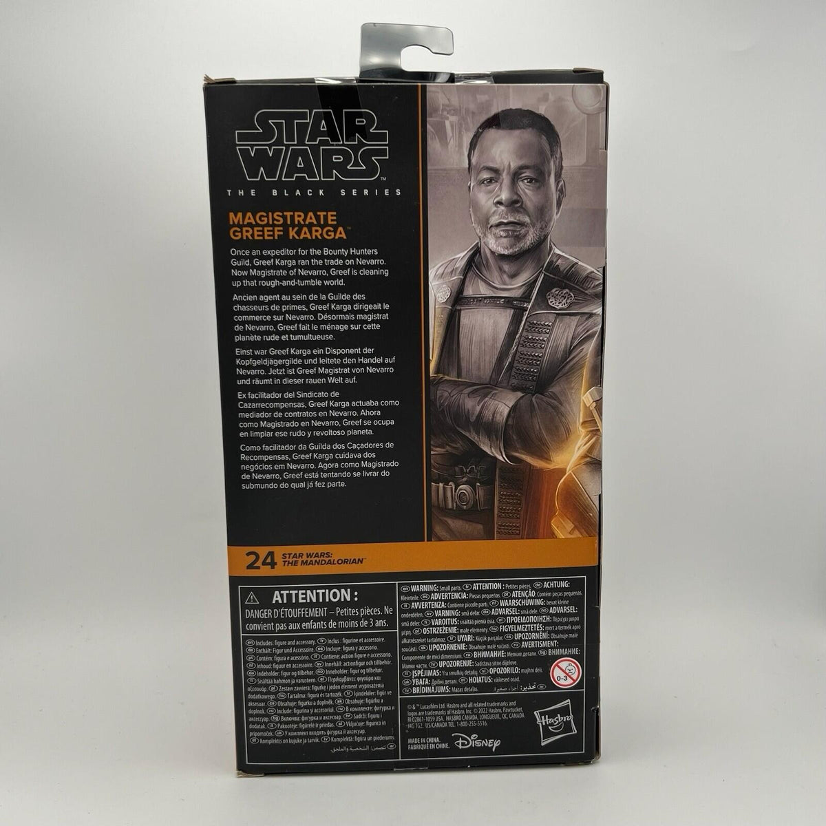 Star Wars The Mandalorian Magistrate Greef Karga 6" Figure 2022 Black Series