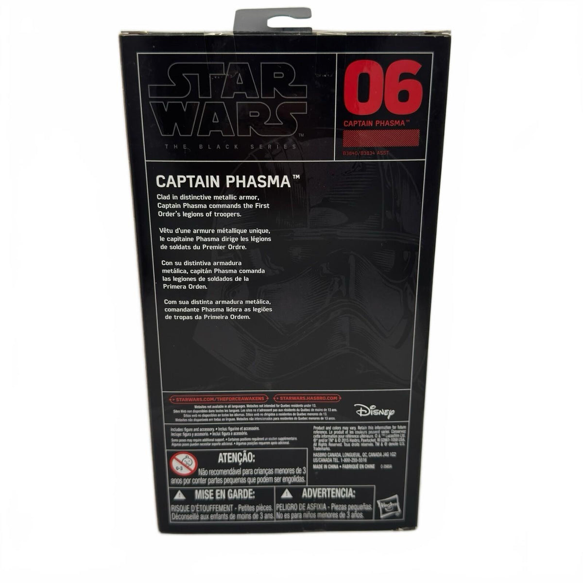Star Wars The Black Series #06 Captain Phasma 6" Action Figure - New In Box