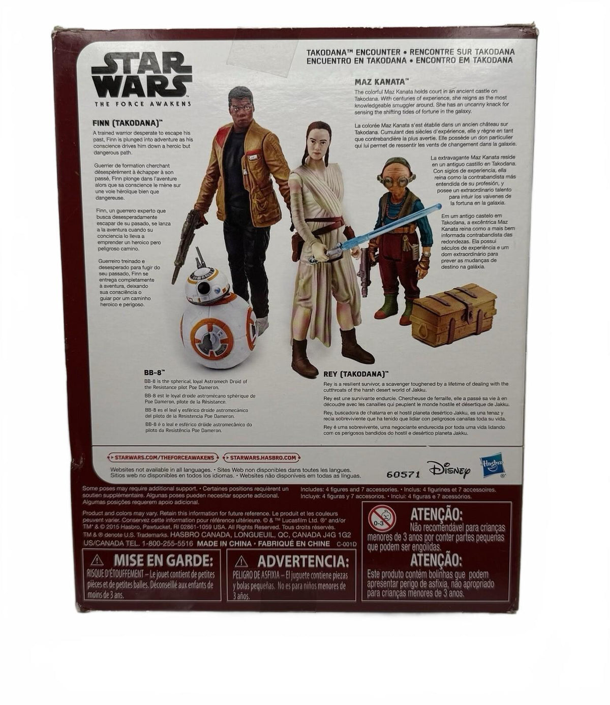 Star Wars The Force Awakens Takodana Encounter 3.75" Action Figure Set BB-8 New