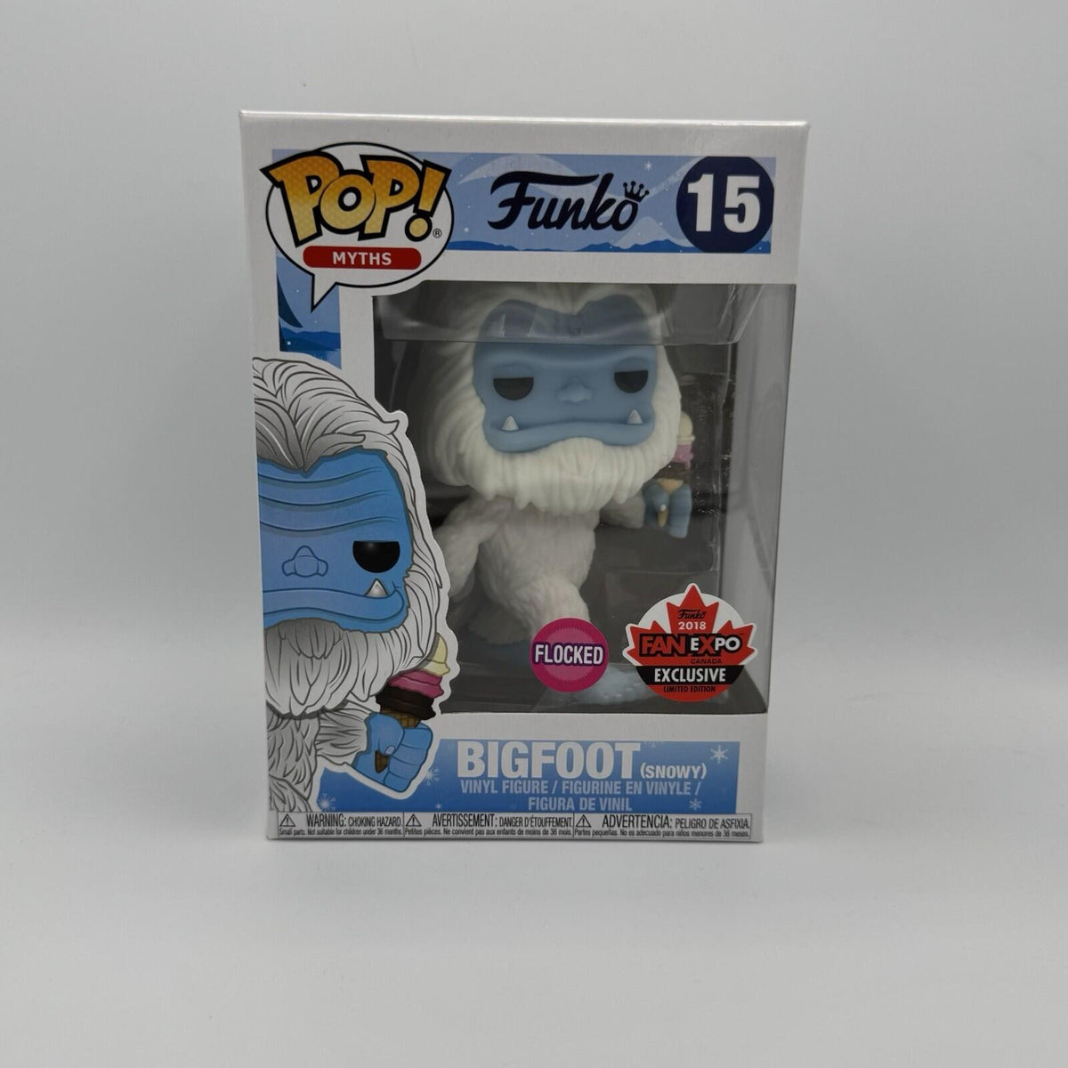 Funko Pop! Myths Bigfoot (Snowy) Flocked 2018 Fan Expo Canada Exclusive #15