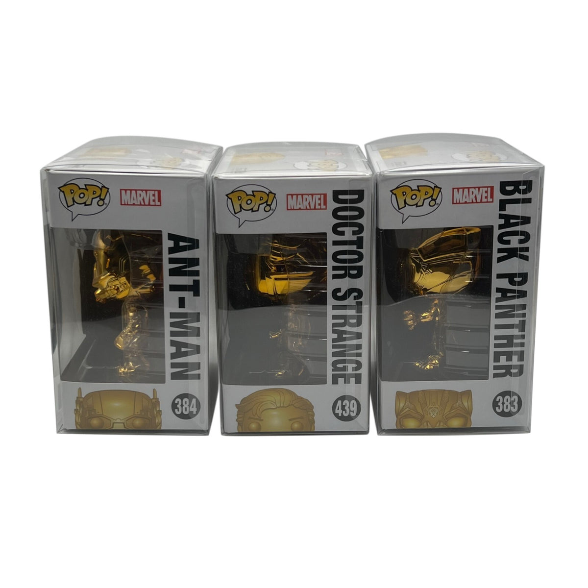 Funko Pop Marvel Studios 10 Years Gold Lot Ant-Man Doctor Strange Black Panther