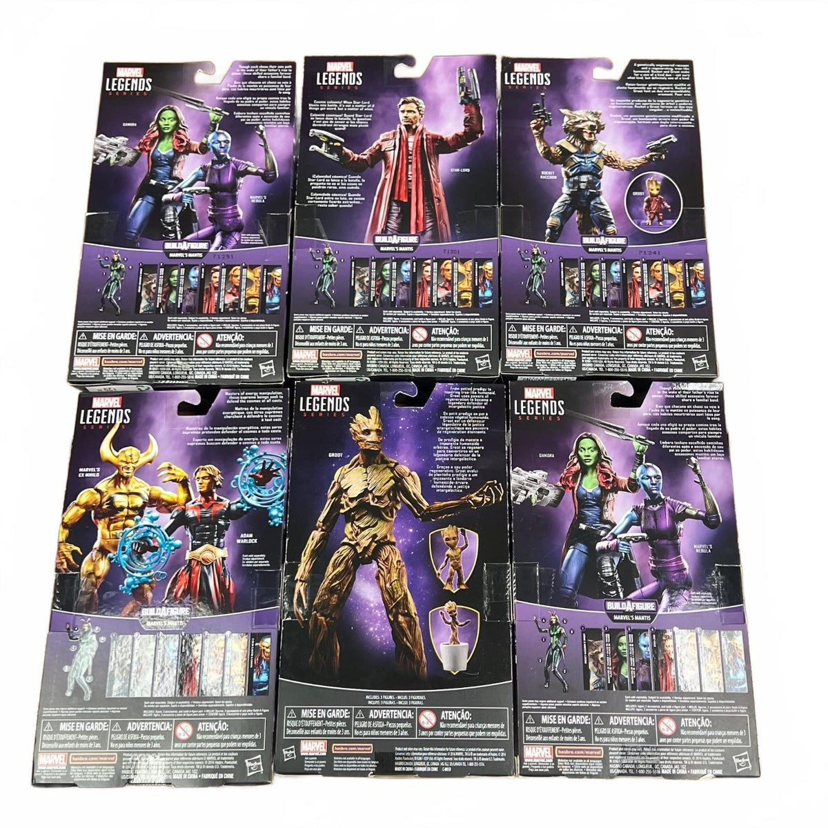 Marvel Legends Guardians of the Galaxy Vol. 2 Lot 6” Action Figures