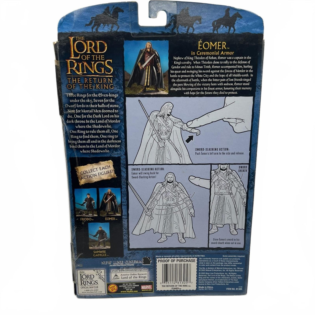 Lord of The Rings Toybiz Eomer in Ceremonial Armor (The Return of the King) 6” Action Figure