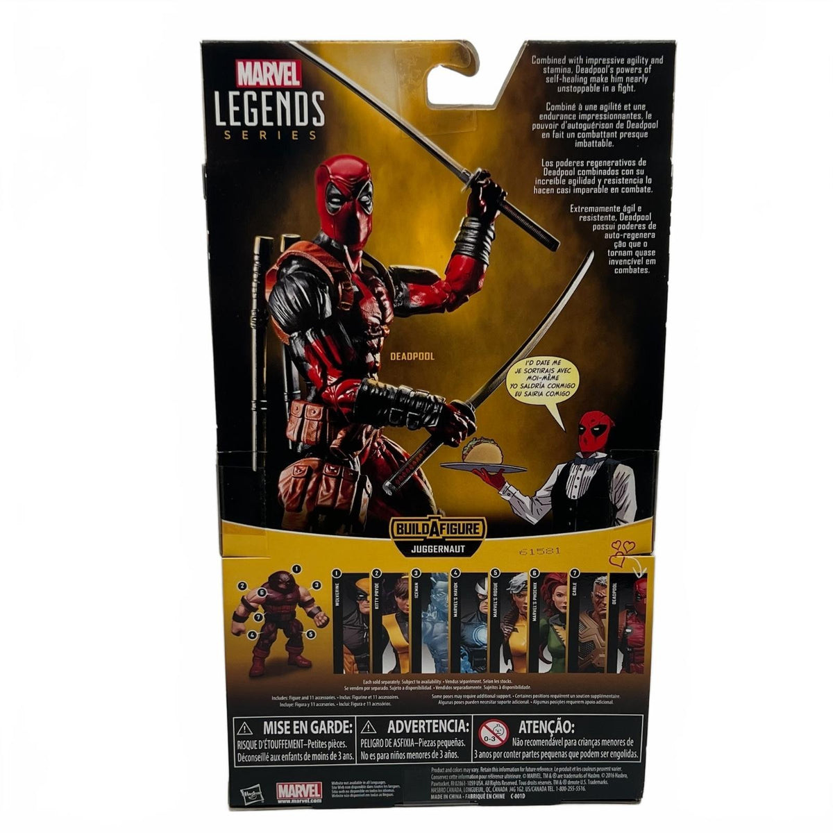 Marvel Legends Deadpool (Juggernaut BAF) 6” Action Figure