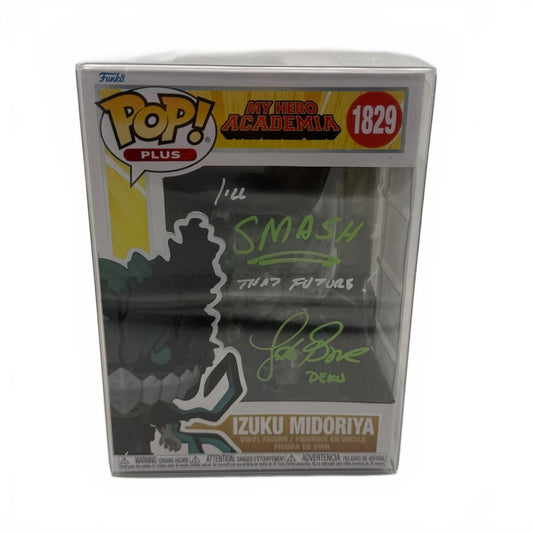 Funko Pop! My Hero Academia Izuku Midoriya (Deku) #1829 Signed EVA Justin Briner