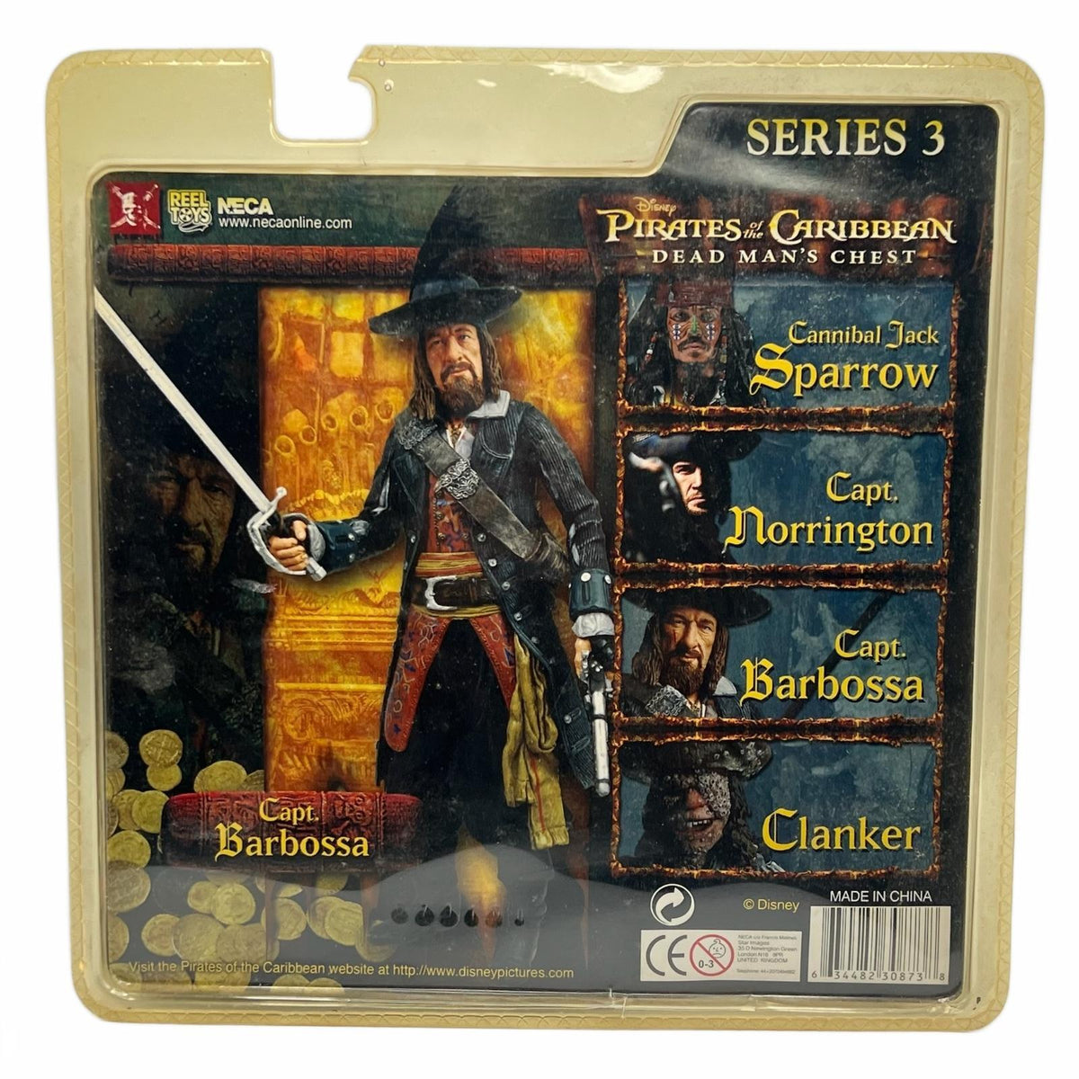 Pirates of the Caribbean Neca Capt. Barbossa 1:12 Scale Action Figure