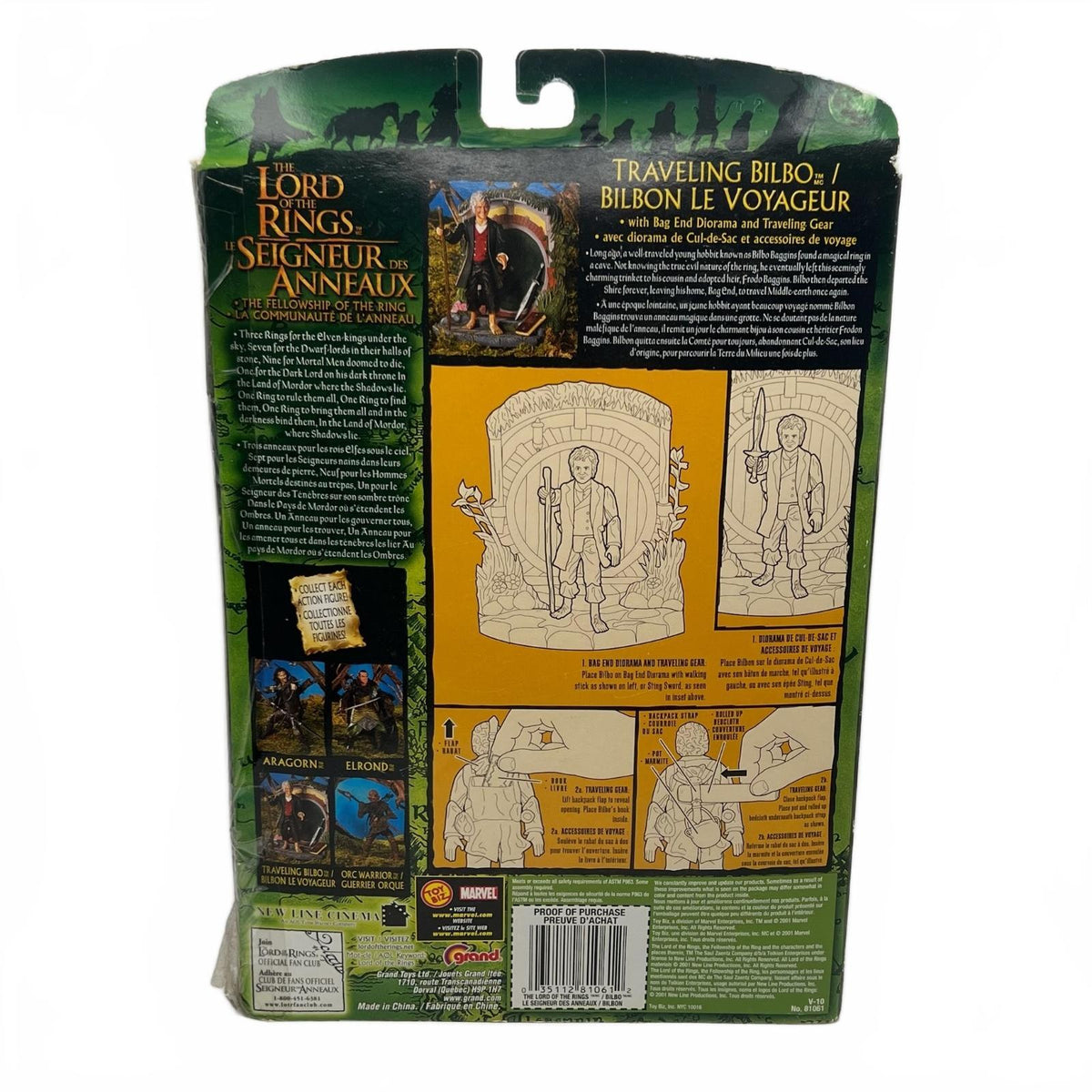 Lord of The Rings Bilbo Baggins (The Fellowship) 6” Action Figure