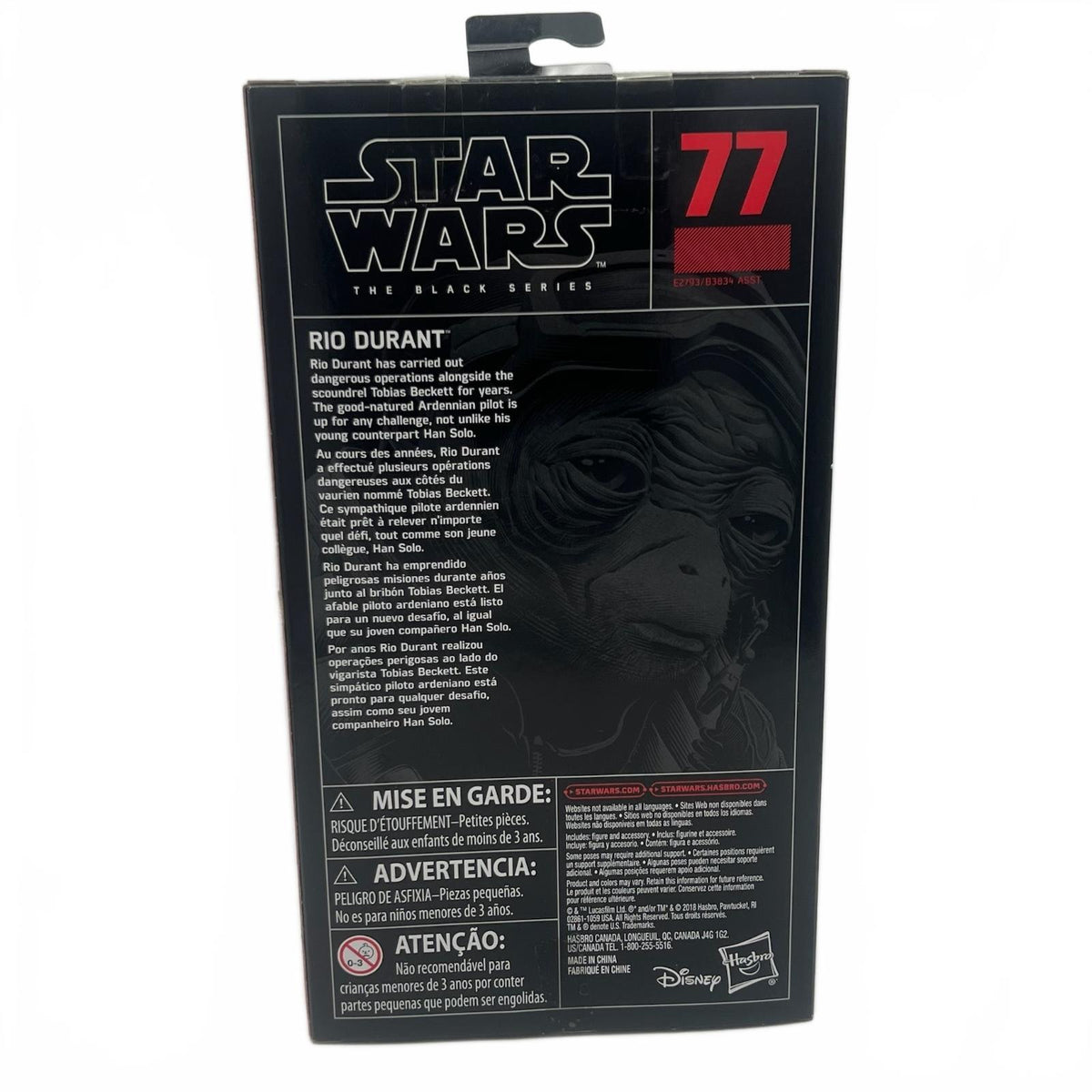 Star Wars Black Series Rio Durant 6” Action Figure #77
