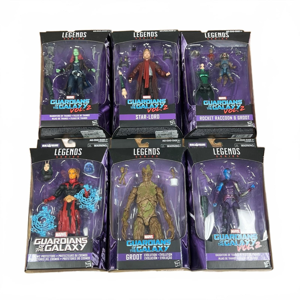 Marvel Legends Guardians of the Galaxy Vol. 2 Lot 6” Action Figures