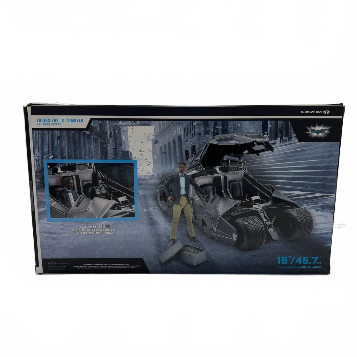 DC McFarlane Batman Tumbler (Dark Knight) With Lucius Fox 7" Action Figure