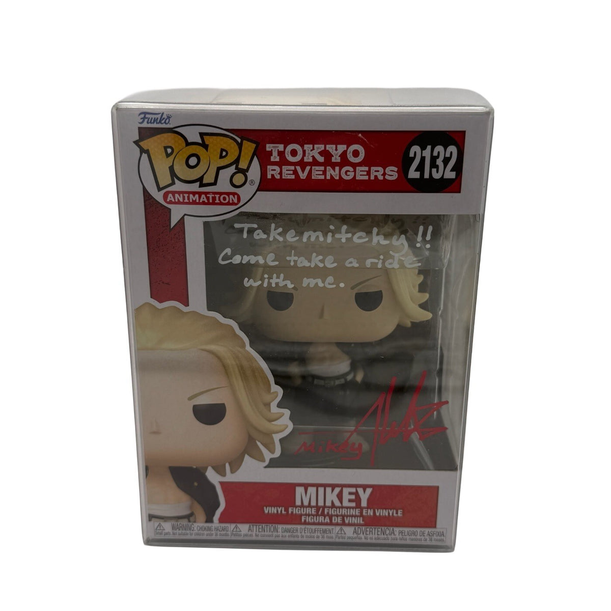 Tokyo Revengers Mikey Funko Pop! Vinyl #2132 Signed & Quoted Aleks Le w Cert