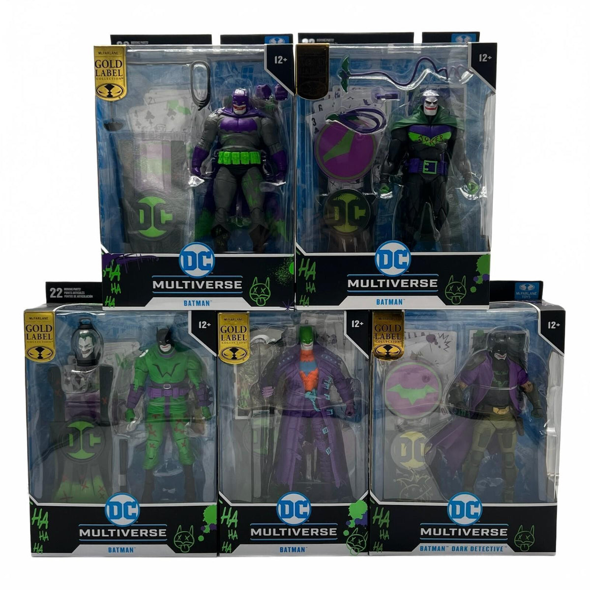 DC McFarlane Batman Jokerized Lot of 5 7” Action Figures