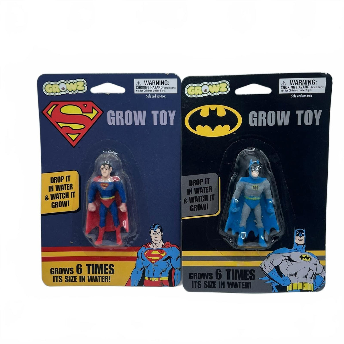 Growz DC Grow Toy Batman and Superman