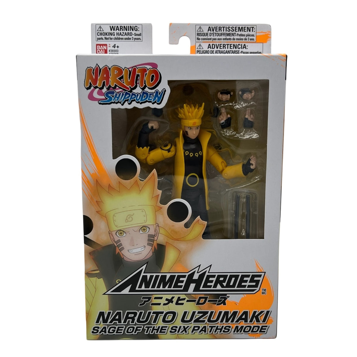 Bandai Anime Heroes Naruto Uzumaki Sage of Six Paths Mode Action Figure