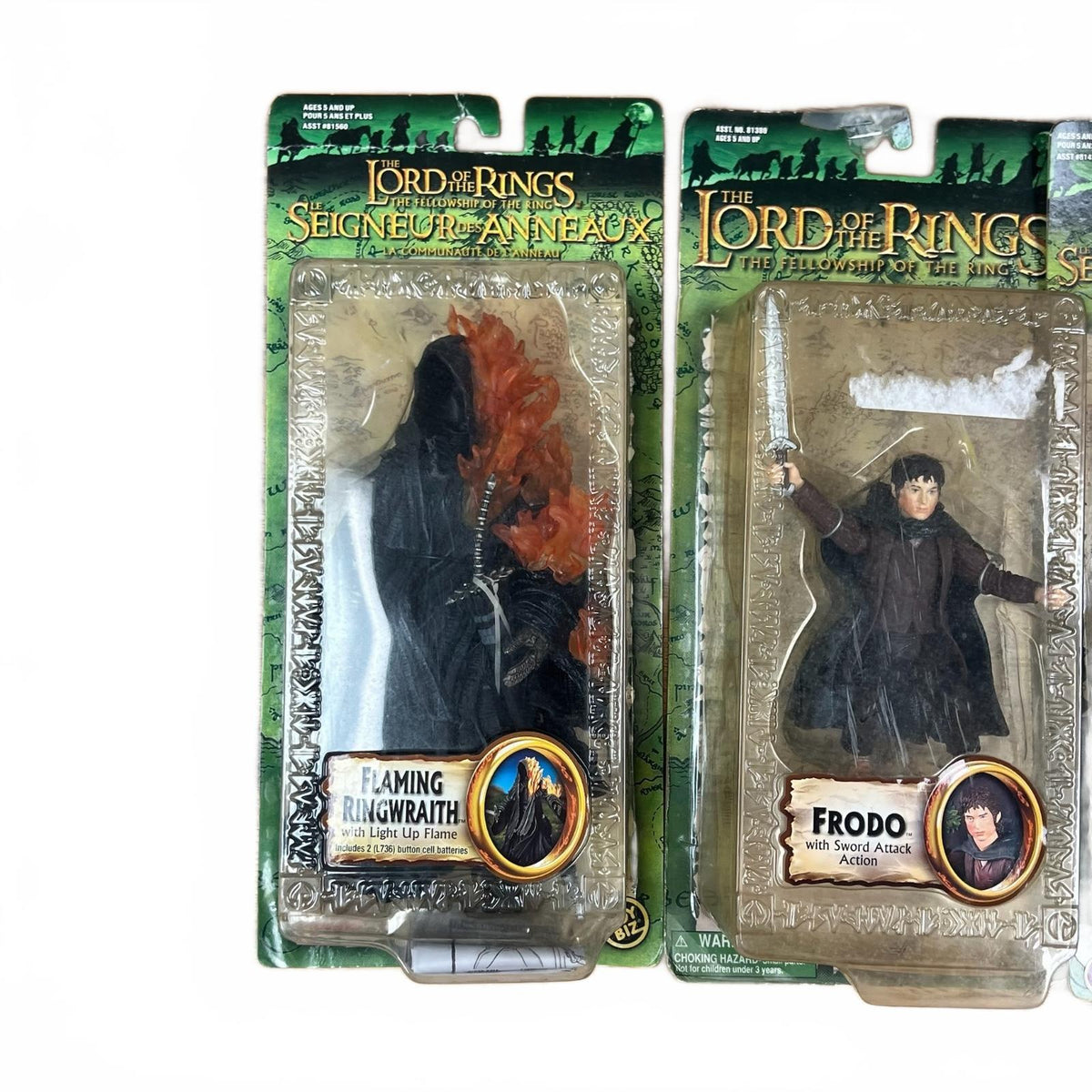 Lord of The Rings Toybiz 3 Figure Lot (The Fellowship) 6” Action Figure