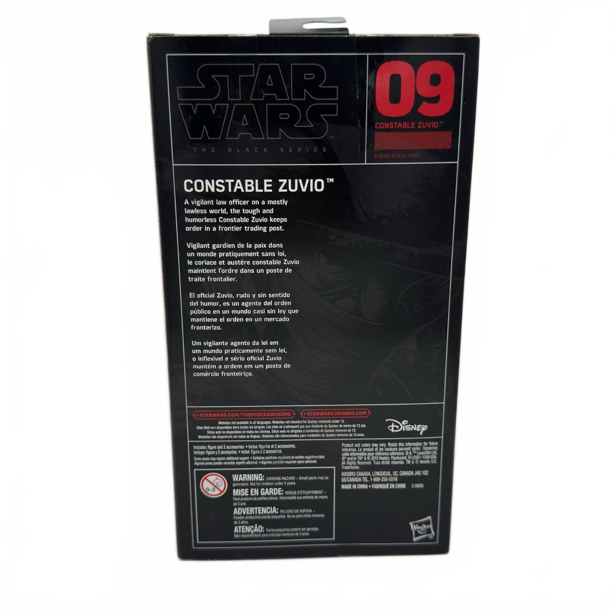 Hasbro Star Wars Black Series Constable Zuvio 2015 #9 6" Action Figure New