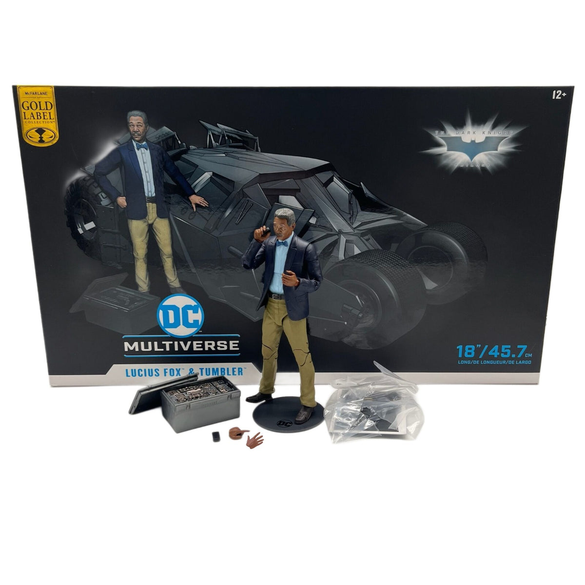 DC McFarlane Batman Tumbler (Dark Knight) With Lucius Fox 7" Action Figure