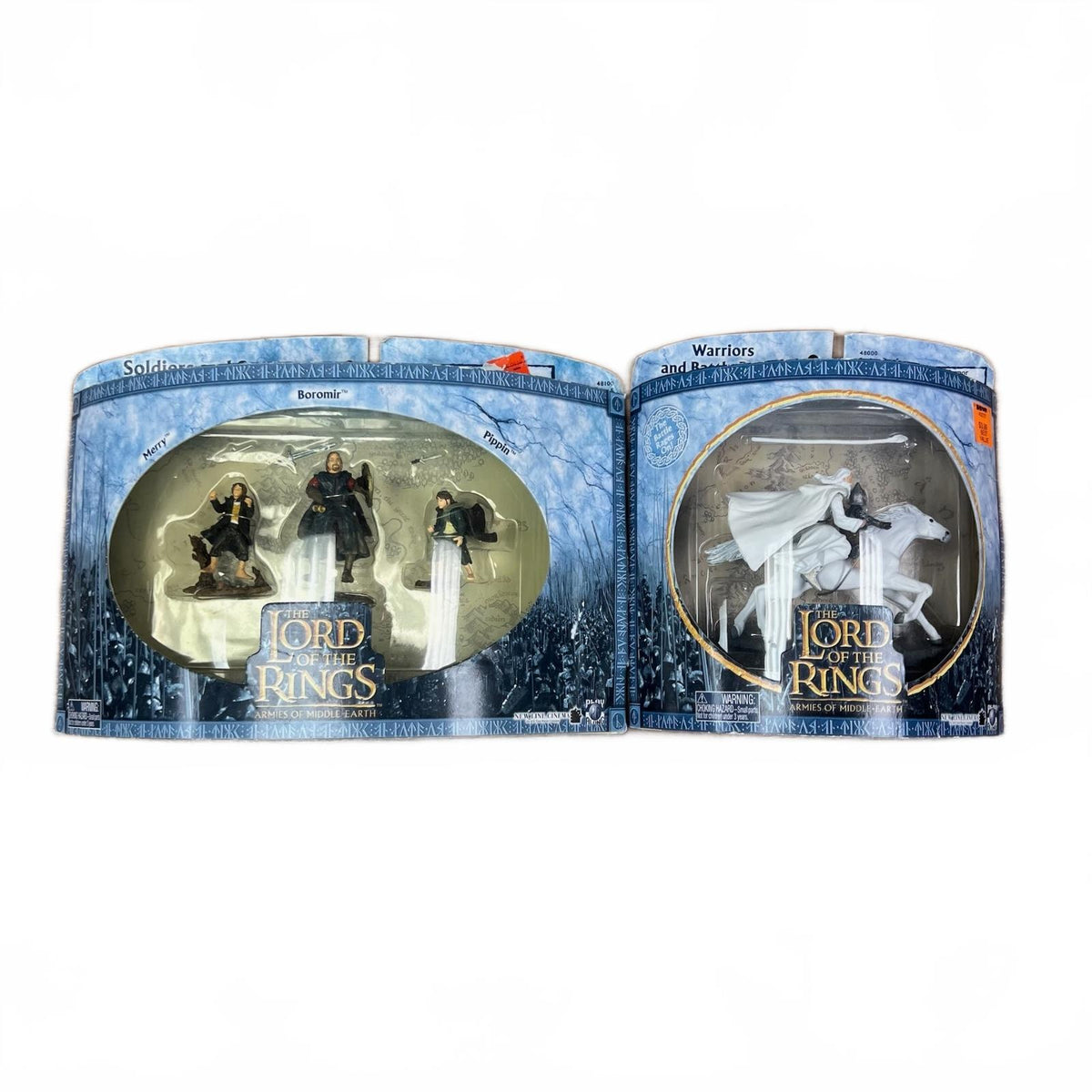 Lord of The Rings Armies of Middle Earth Pippin in armor, Merry, Boromir, Pippin