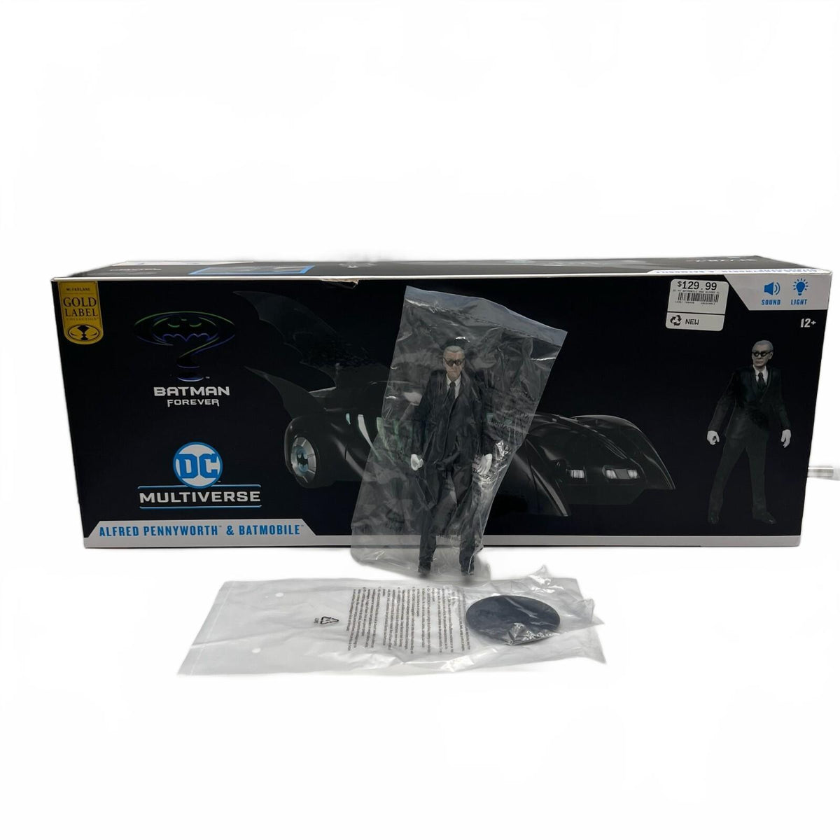 DC McFarlane Batmobile (Batman Forever) With Alfred Pennyworth 7” Action Figure