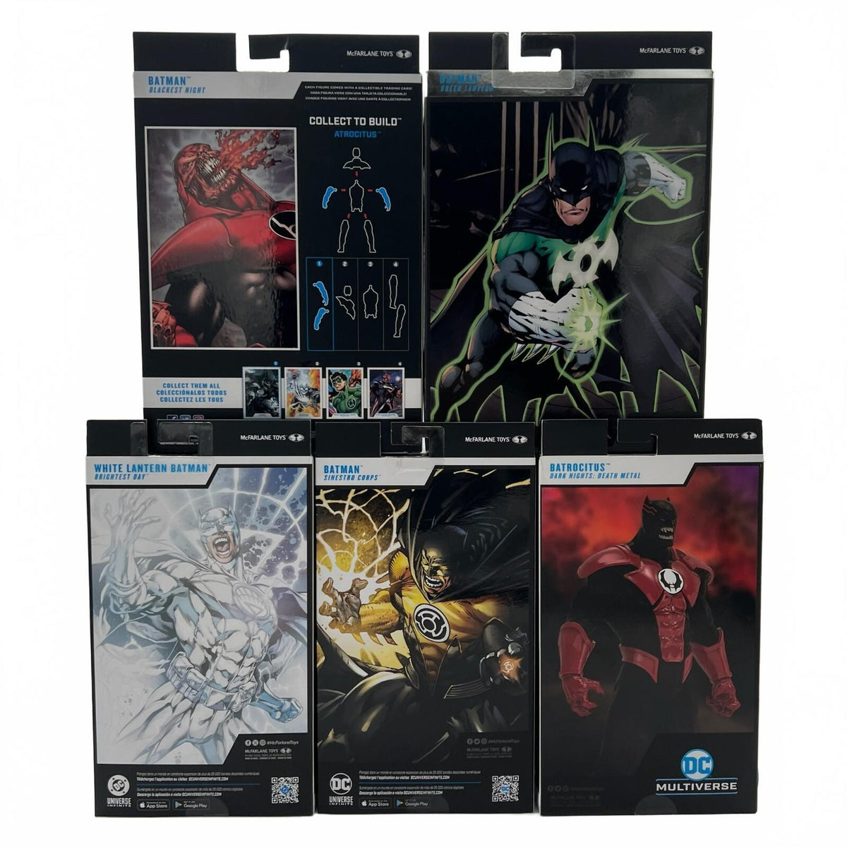 DC McFarlane Lantern Batman Lot of 5 7” Action Figures