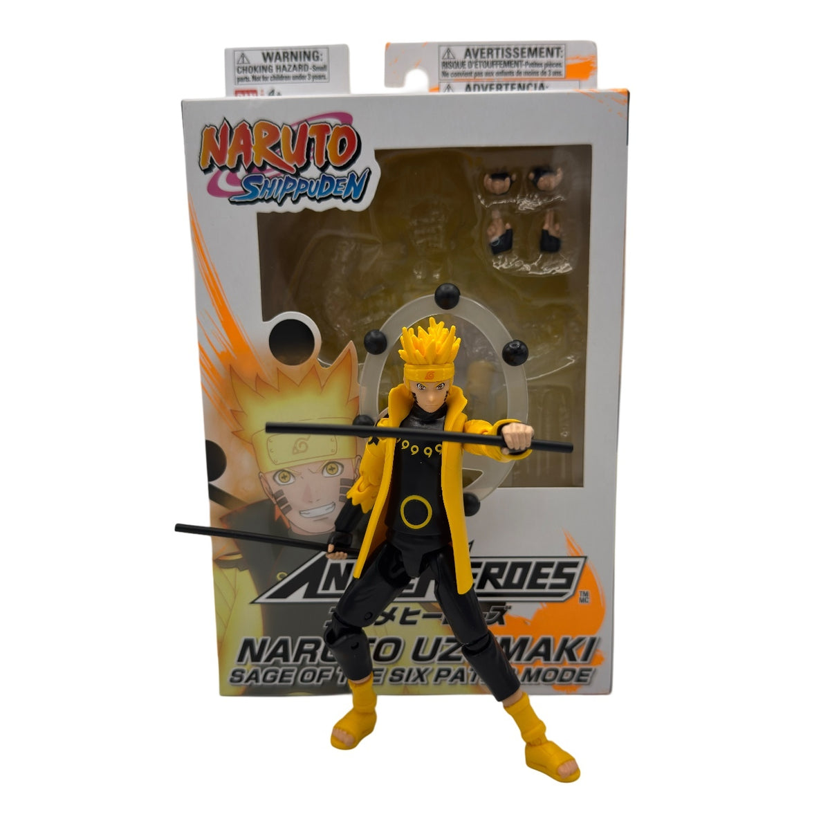 Bandai Anime Heroes Naruto Uzumaki Sage of Six Paths Mode Action Figure