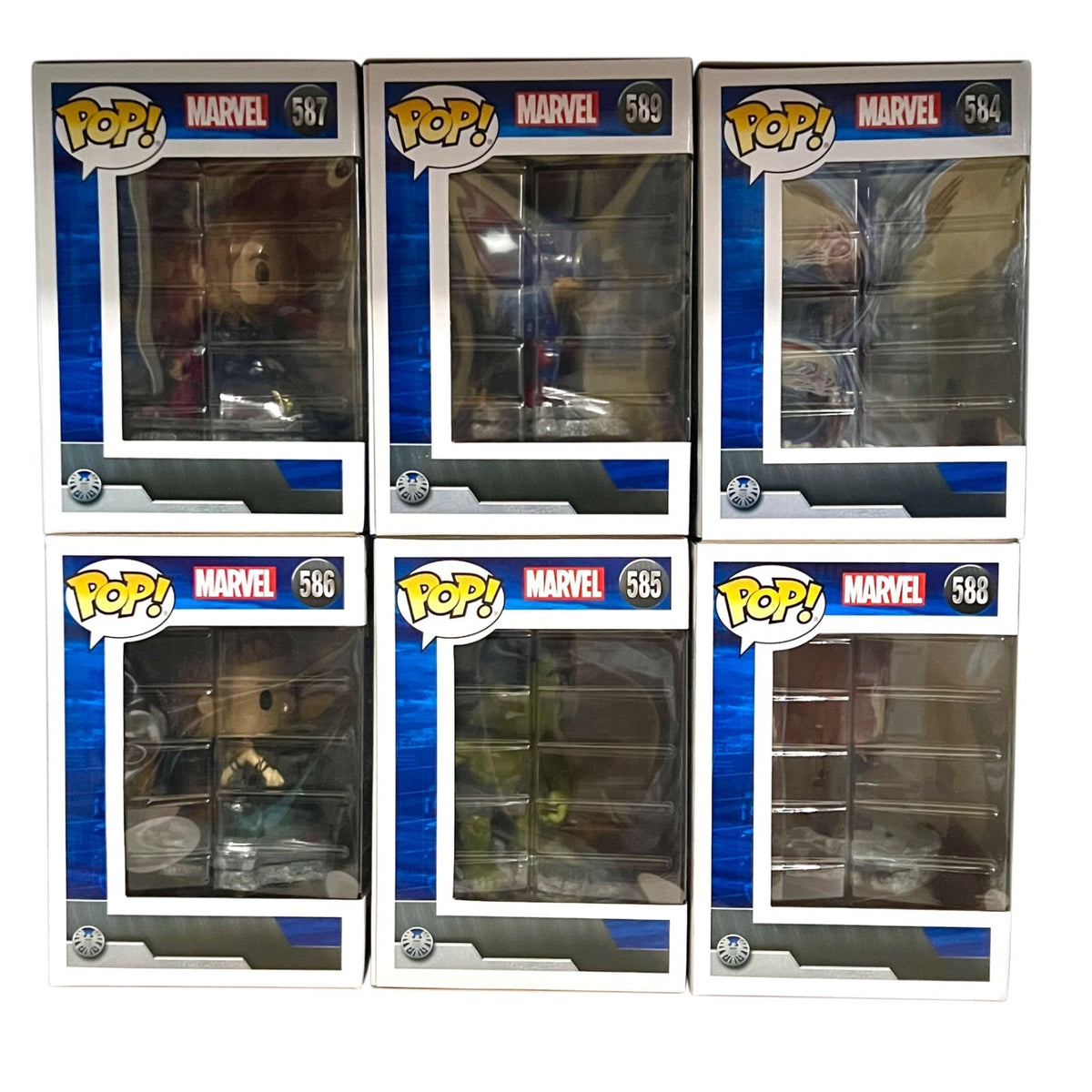 Funko Pop Avengers Assemble Complete Set 6 *WITH ORIGINAL BROWN SHIPPER BOXES*