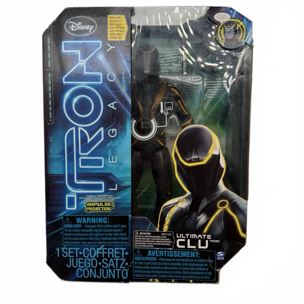 DISNEY'S TRON LEGACY ULTIMATE CLU 12'' ELECTRONIC ACTION FIGURE, 2010, NEW